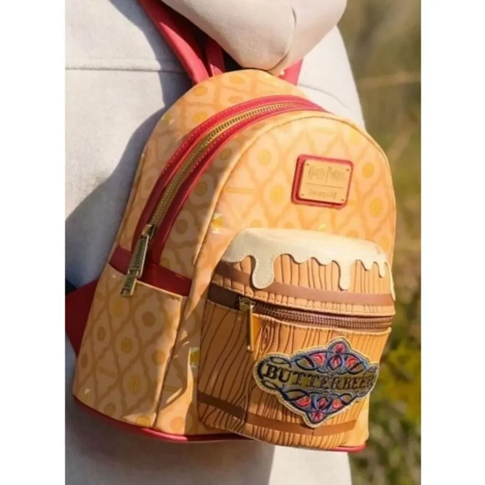 Loungefly Harry Potter Butterbeer Beer Barrel Mini Backpack NWT 3D Wizarding